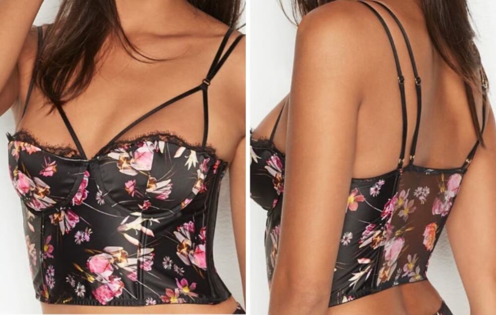 Victoria's Secret Corset Floral Bustier size 34/C